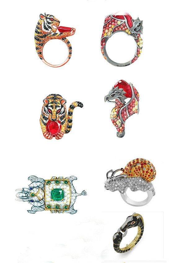 免費領取《756張珠寶首飾設計彩鉛/水彩/素描手繪素材》！